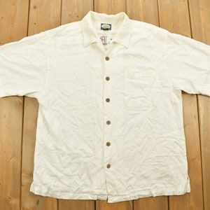 Vintage 1990s Tommy Bahama Island Style Button Up Shirt / Abstract Pattern / Casual Shirt / Formal Shirt / Beach Themed / Hawaii