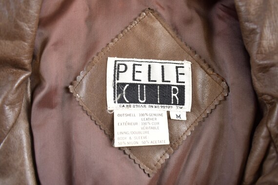 Vintage 1990s Pelle Cuir Leather Winter Jacket / … - image 3