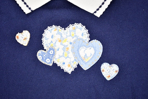 Vintage 1990s Heart Graphic Cute Crewneck Sweater… - image 3