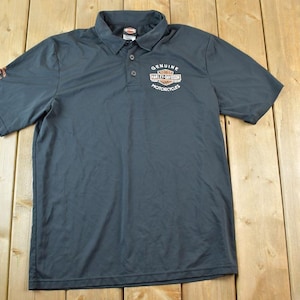 Vintage jaren 90 Harley Davidson motorfietsen poloshirt gemaakt in de VS / vintage bikershirt / jaren 90 Harley