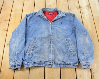 Vintage 1990s Polo Ralph Lauren Sun Faded Distressed Denim Jean