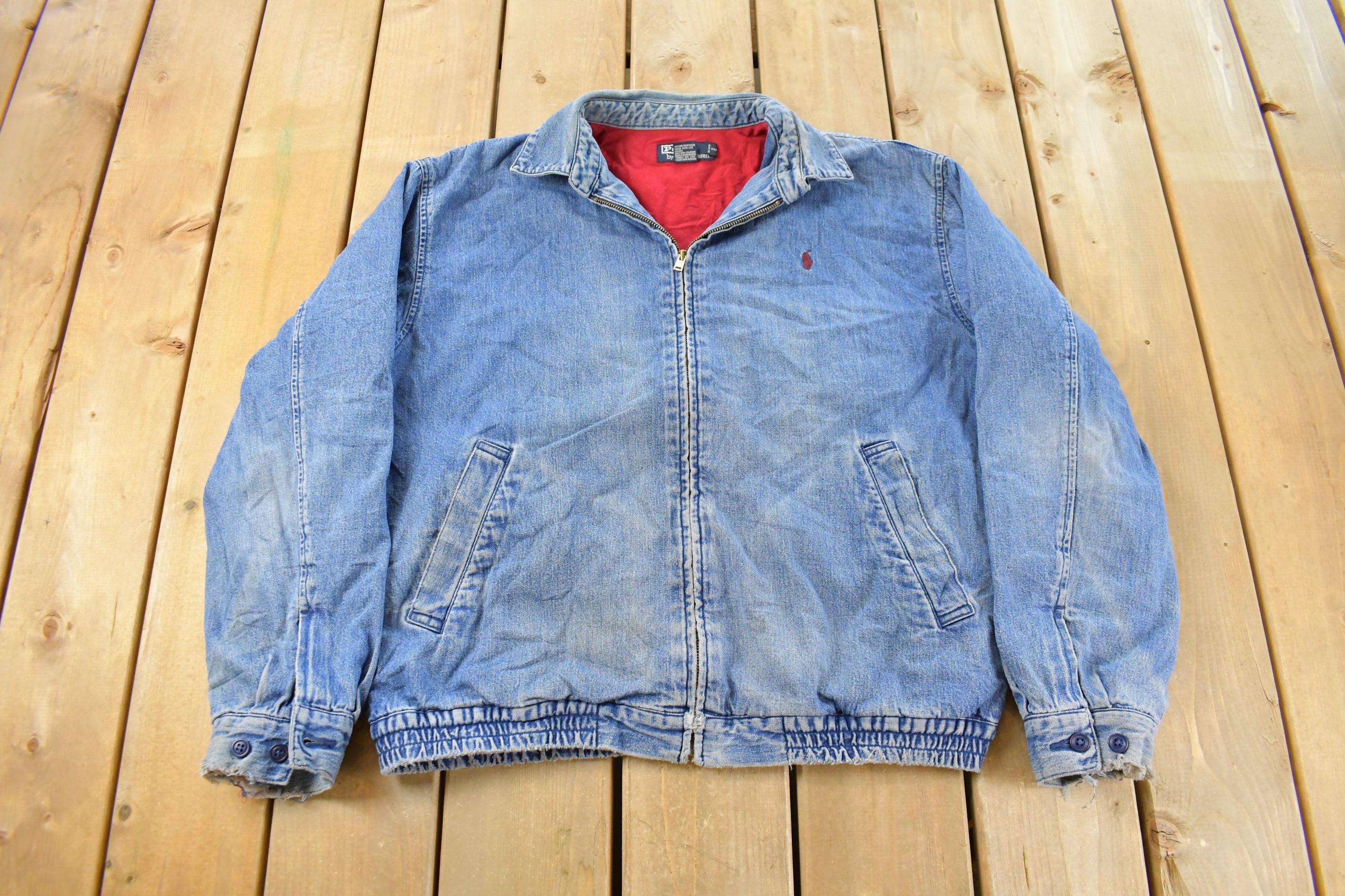 Vintage 1990s Polo Ralph Lauren Sun Faded Distressed Denim Jean