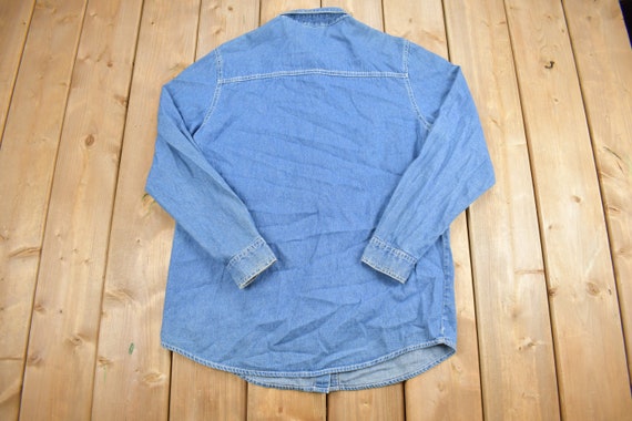 Chemise Femme Vintage Bobbie Brooks Brodée - Taille S (4/6) - Denim Bleu - Excellent état