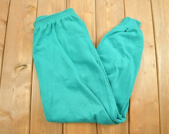 Vintage 1990s Active Attitudes Green Sweat Pants / American Vintage / Streetwear / Vintage Pants / 90s Vintage Sweat Pants / Sportswear
