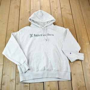 Vintage Y2K Champion Reverse Weave Interlochen Hoodie Sweatshirt / Made In USA / Heavyweight / 90s Champion
