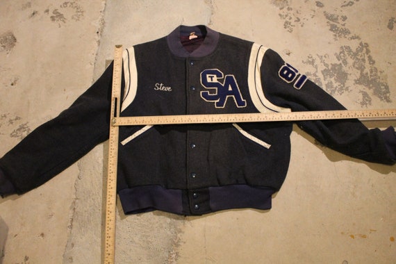 Vintage 1981 SA Huskies Wool Leather Varsity  Jac… - image 5