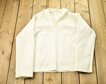Vintage 80s Naval Clothing Factory Wool Sweater (Size 38R)