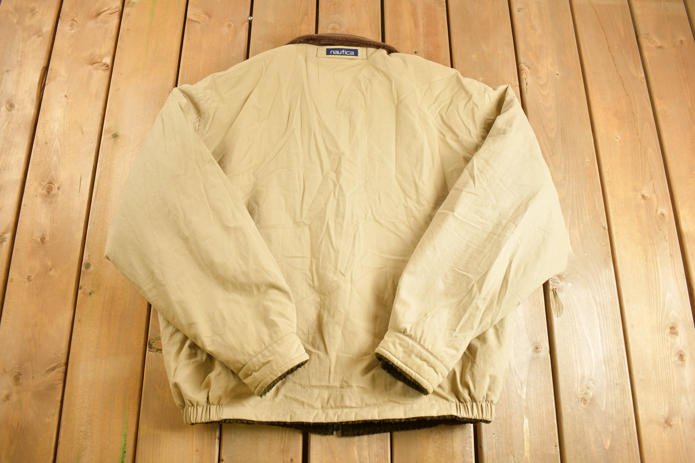 Vintage 1990s Nautica Reversible Harrington Jacket / 90s Vintage 1990s Nautica Reversible Harrington Jacket / 90s