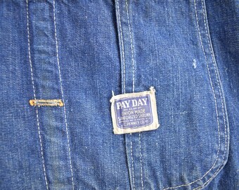 Vintage 1940s Pay Day JC Penney Denim Overalls / Vintage Overalls
