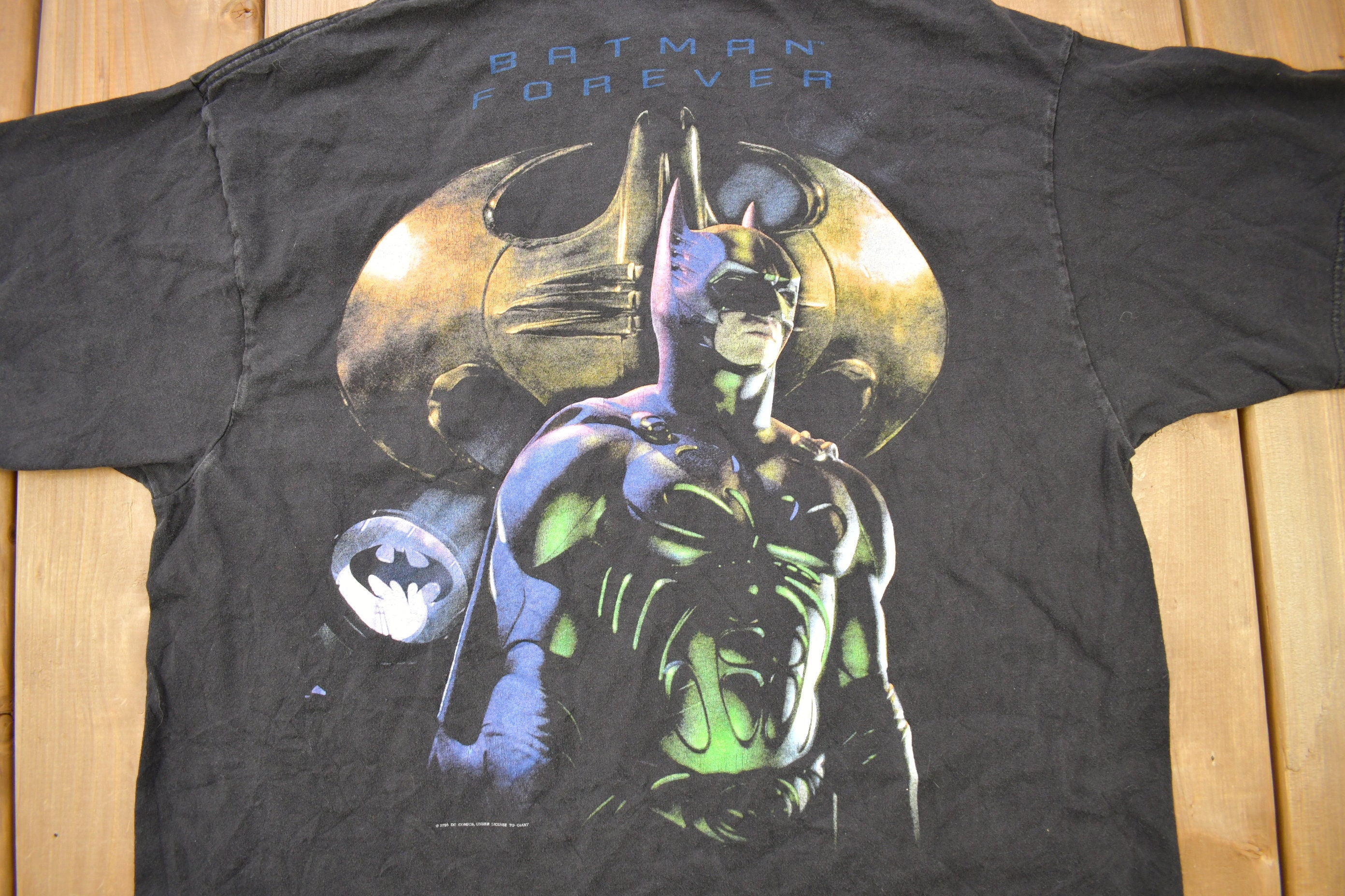 Vintage 1995 Batman Forever DC Comics Val Kilmer Movie Promo T 