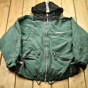 Vintage 1990s Timberland Full Zip Windbreaker Jacket / Embroidered Logo / Athletic Spring Summer Sportswear / Streetwear / Athleisure