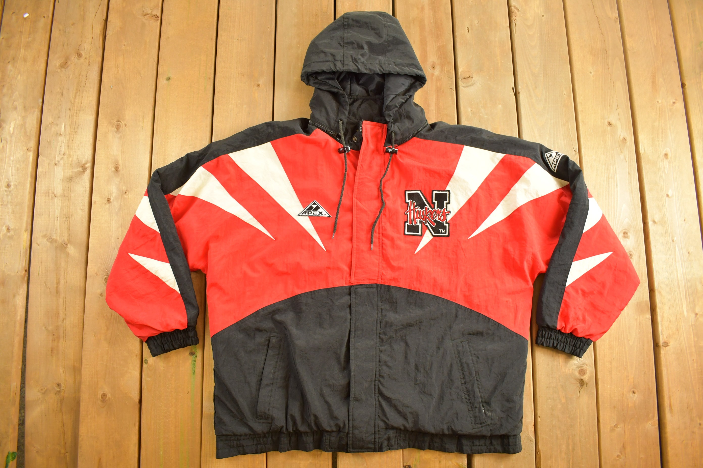 Vintage 1990s Nebraska Huskers NCAA Apex One Puffer Jacket Vintage 1990s Nebraska Huskers NCAA Apex One Puffer Jacket