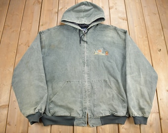 Vintage 1990s Swingster Golden Harvest Hooded Work Jacket