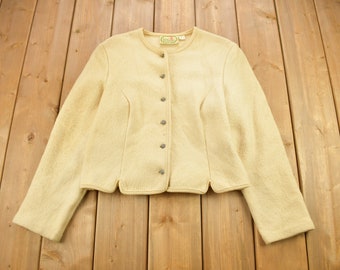 Vintage 1980s Drig Galgburger Knitted Cardigan Sweater / Vintage Cardigan / Button Up / Made In Austria