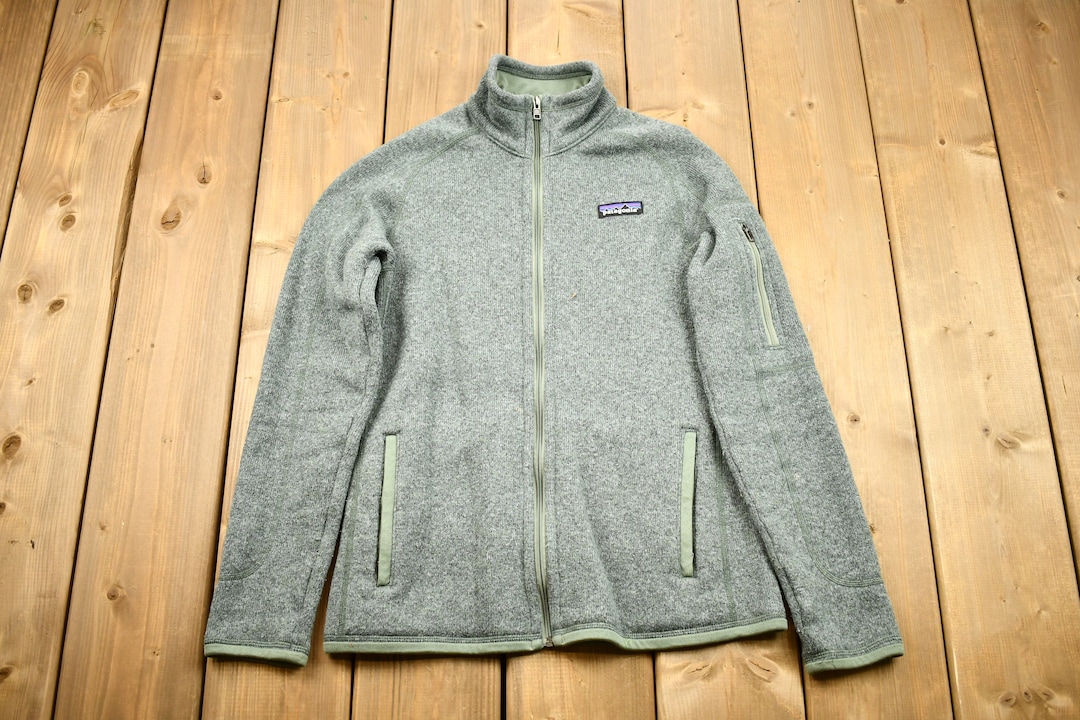 Vintage Patagonia Full Zip Sweater / Solid Color / Brand Logo