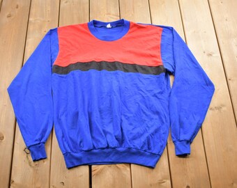 Vintage 1990s Stanfield's Color Block Crewneck Sweatshirt / 90s Crewneck / Colour Block / Athleisure / Streetwear / 90s Colour Block Sweater