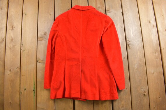 Vintage 1960s Sears Red Button Blazer Coat / Outd… - image 2