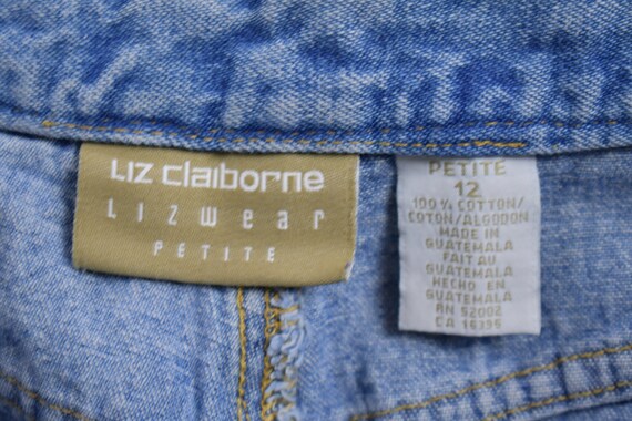 Vintage 1990s Liz Claiborne Denim Skirt Size 28 /… - image 3