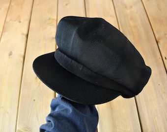 Vintage 1990s Kangol Cap Size X-Large / 90s Hat / Vintage Kangol Cap / Newsboy Cap / Black