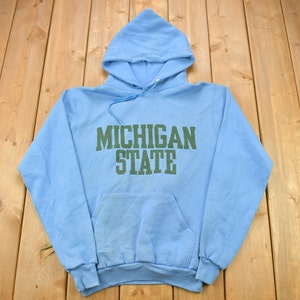 Vintage 1980s Michigan State University Collegiate Hoodie / NCAA Sweatshirt / Sportswear / Americana / Michigan State Spartans