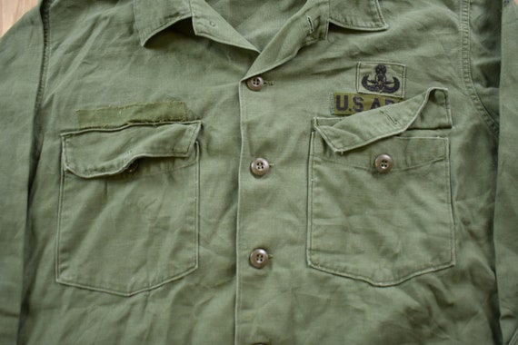 Vintage 1980s US Army Military Field Jacket / Button … - Gem