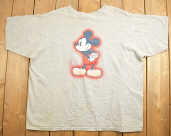 Vintage 1990s Disney Mickey Mouse Cartoon Promo T-Shirt / 90s Graphic Tee / Vintage Mickey Mouse / Made In USA / 90s Disney Tee