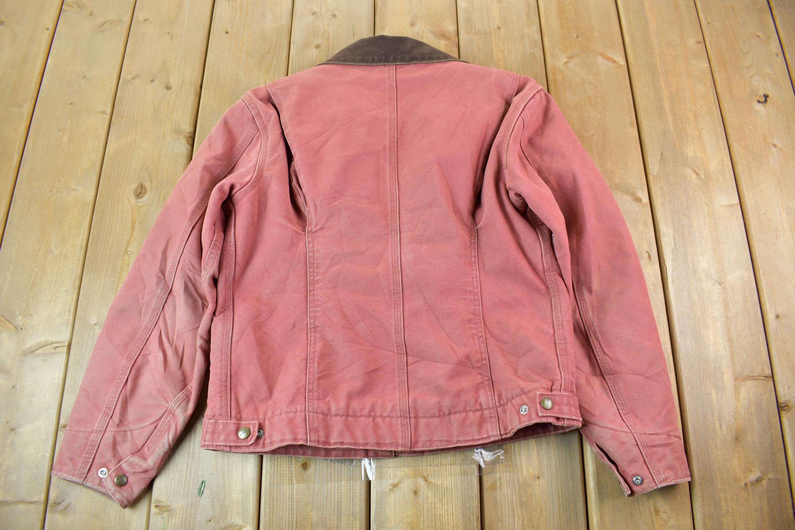 Vintage Y2K Carhartt for Women Fleece Lined Salmon Detroit Jacket