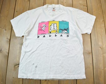 Vintage 1990s Dallas Painter Graphic T-Shirt / Vintage T Shirt / Streetwear / Graphic Tee / Single Stitch / Made In USA