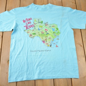 Vintage 1990s No Place Like Texas South Padre Island Souvenir Travel T Shirt Made In USA