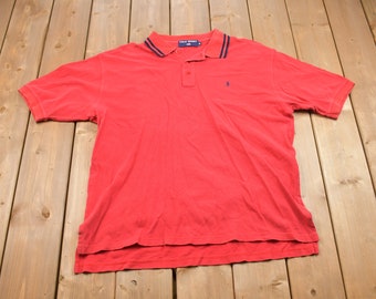 Vintage 1990s Polo Sport Polo Shirt Men's L / 90s / Streetwear / Vintage Athleisure / Brand and Logo / Single Stitch / Made In USA