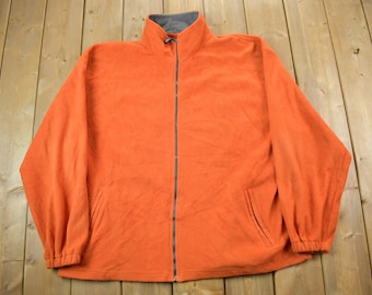Vintage 1990s  Orange Fleece Sweater