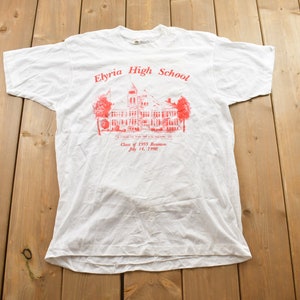 Vintage 1990 Elyria High School Class of 1955 Reunion Graphic T Shirt / Vintage T Shirt / Graphic Tee / Single Stitch / Made In USA