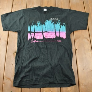 Vintage 1990s Hollywood California Souvenir Travel T Shirt Made In USA