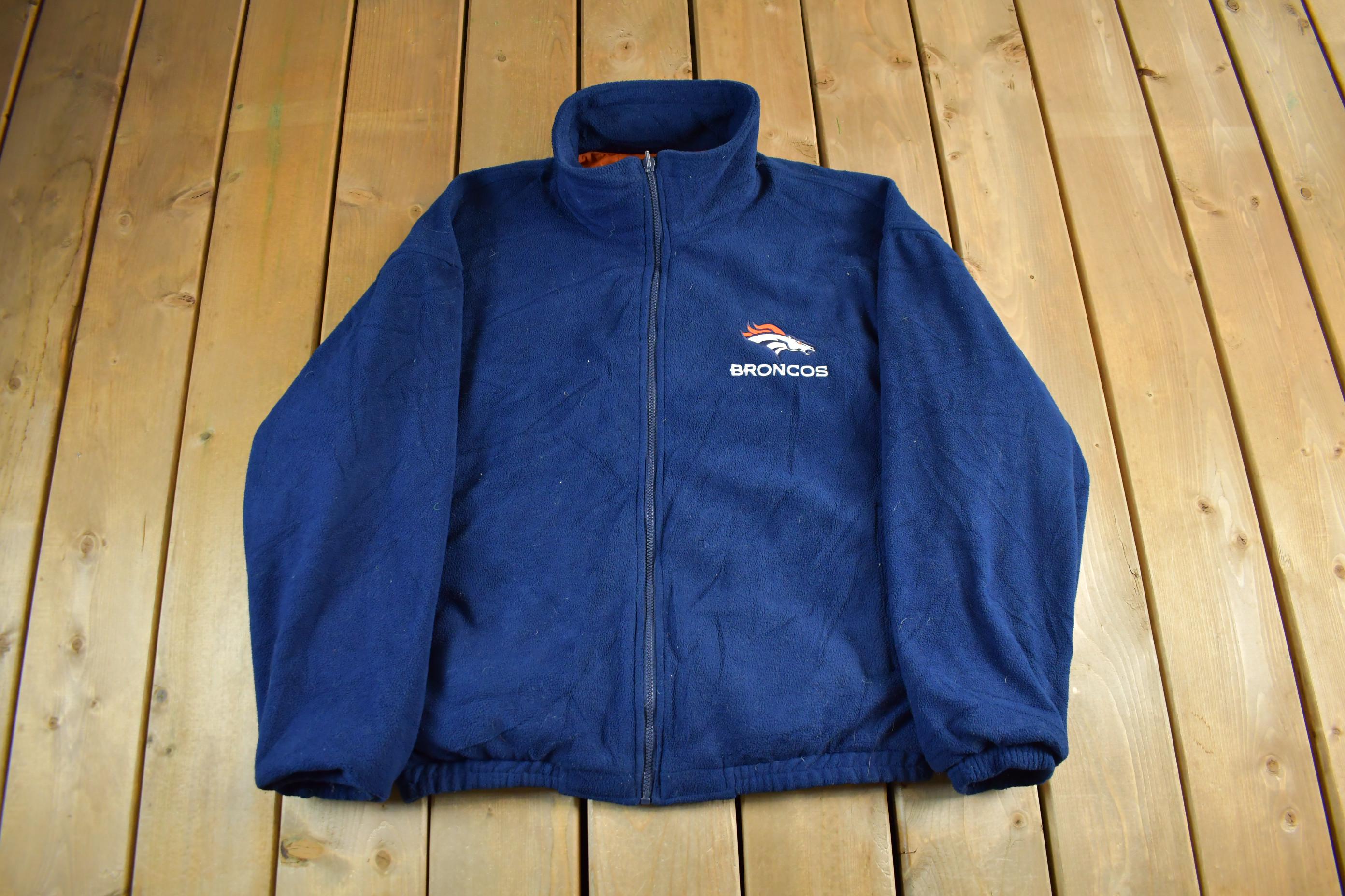 90s〜 nfl nylon × fleece reversible jkt Vintage 1990s Denver Broncos NFL Reversible Jacket Men's Medium