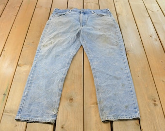 Jeansy robocze Carhartt z lat 2000. w stylu vintage, zniszczone, męskie, 38 x 30 / ogrodniczki / spodnie Y2K / jeansy vintage