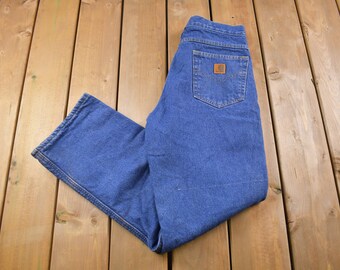 Vintage 1990s Carhartt Lined Jeans Size 30 x 31 / 90s Carpenter Pants / Hype Vintage / Warm Pants / Rare Carhartt Vintage / Vintage Workwear