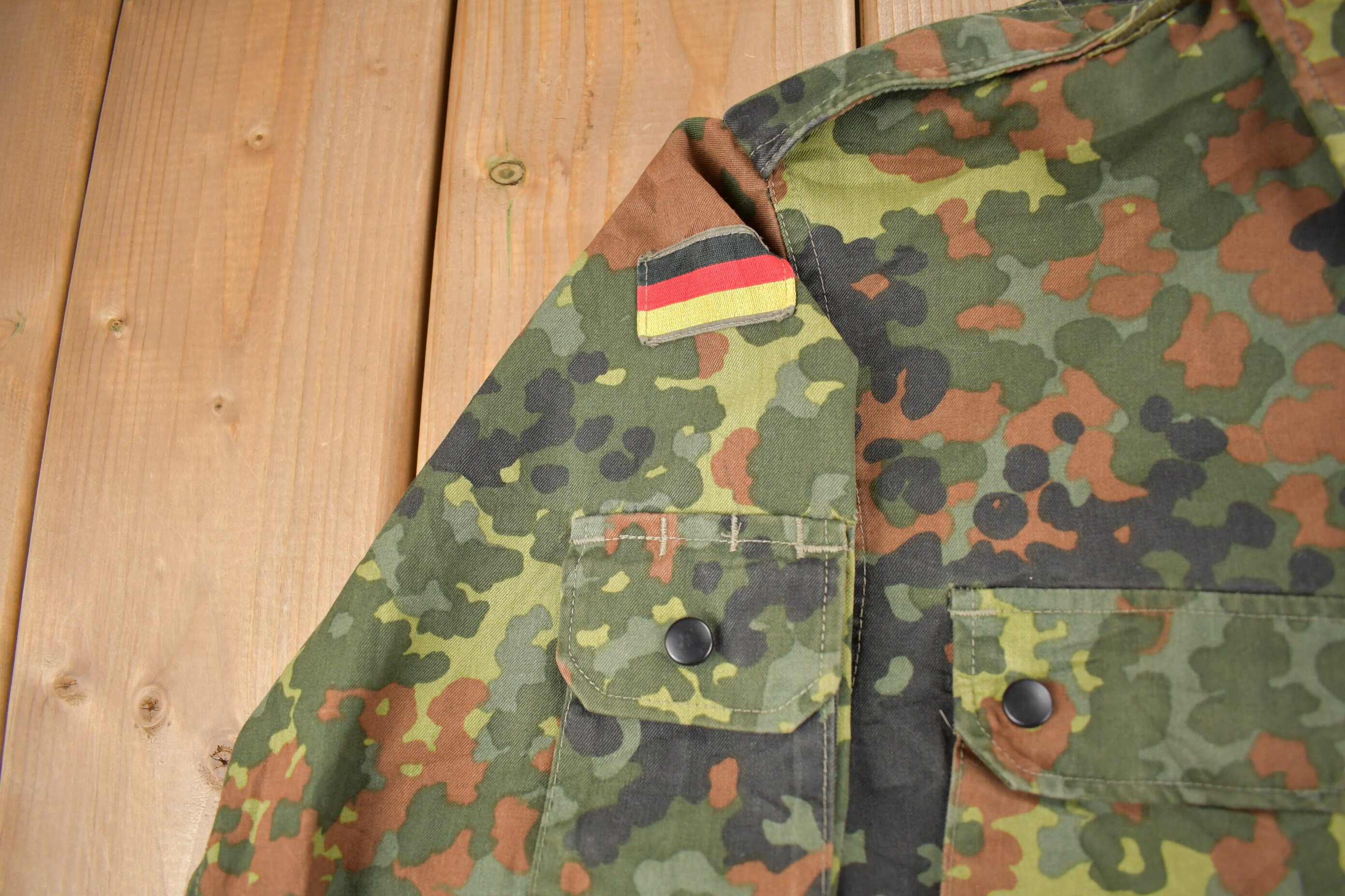 Vintage 70s 80s Bundeswehr German Army Track Jacket Physical