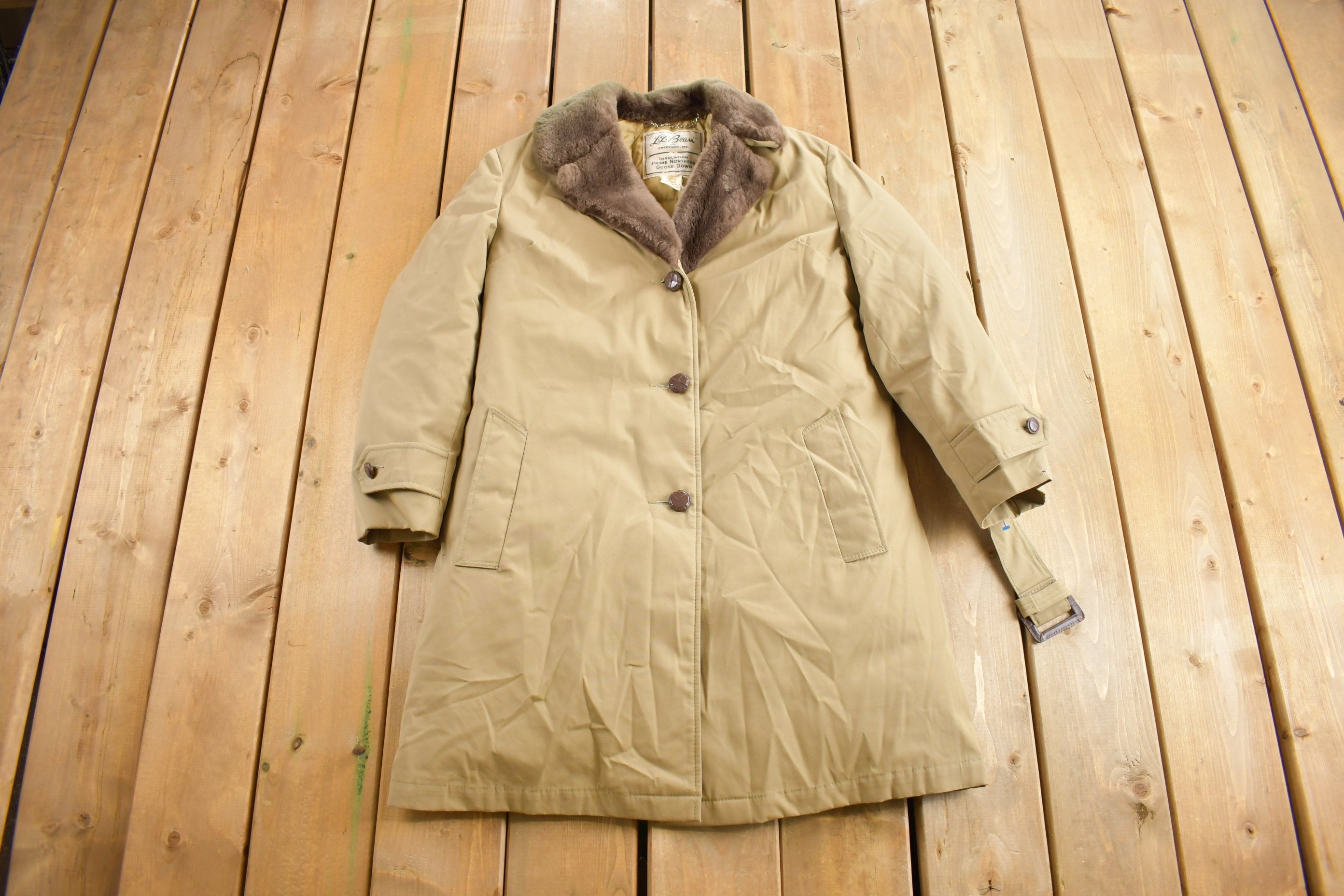 Vintage 1980s LL Bean Goose Down Jacket / Full Length / Size 12 