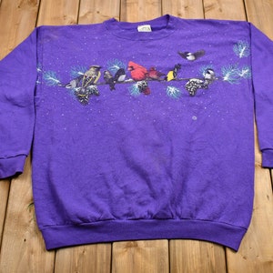 Vintage 1996 Bird Kingdom Pullover Crewneck / Nature / Cardinal / Vintage Sweatshirt / American Streetwear / Pullover Sweatshirt