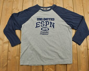 Vintage 90s ESPN Sportscenter Made in USA Embroidered T-shirt Size
