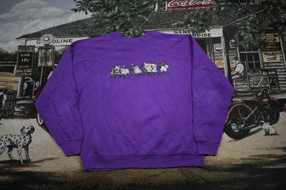 90s Crewneck / Cartoon Print / Vintage Pigs Sweats