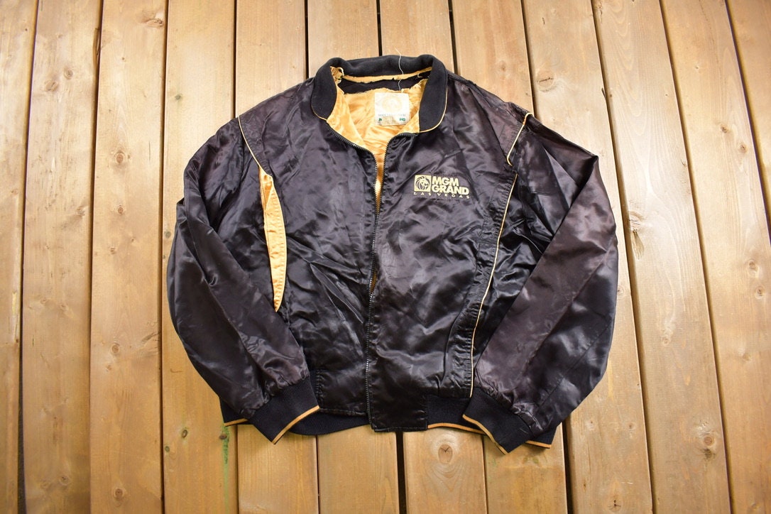 Vintage 1980s MGM Grand Las Vegas Satin Jacket / Made in USA Vintage 1980s MGM Grand Las Vegas Satin Jacket / Made in USA