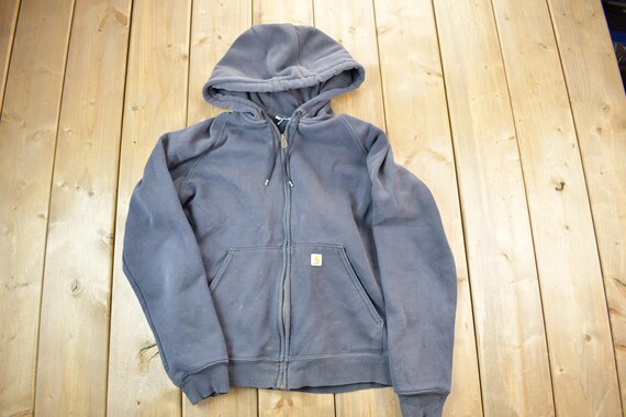 Vintage Distressed Carhartt Full Zip Hoodie Sweatshirt / Workwear