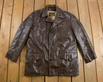 ジャケット・アウター sears fieldmaster vtg Leather Jacket M Vintage Sears Fieldmaster Jacket Mens 40 Regular Suede Leather