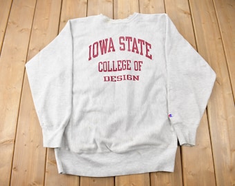 Vintage 90s Champion Reverse Weave Iowa State Crewneck Sweatshirt