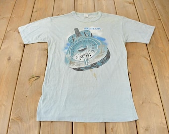 Vintage 1985 Dire Straits Brothers In Arms Tour Band T-shirt / Band Tee / Single Stitch / Made in USA / Music Promo / Premium Vintage
