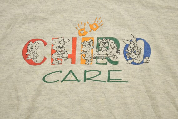 Vintage 1990s Chiro Care Graphic T-Shirt / Childc… - image 3