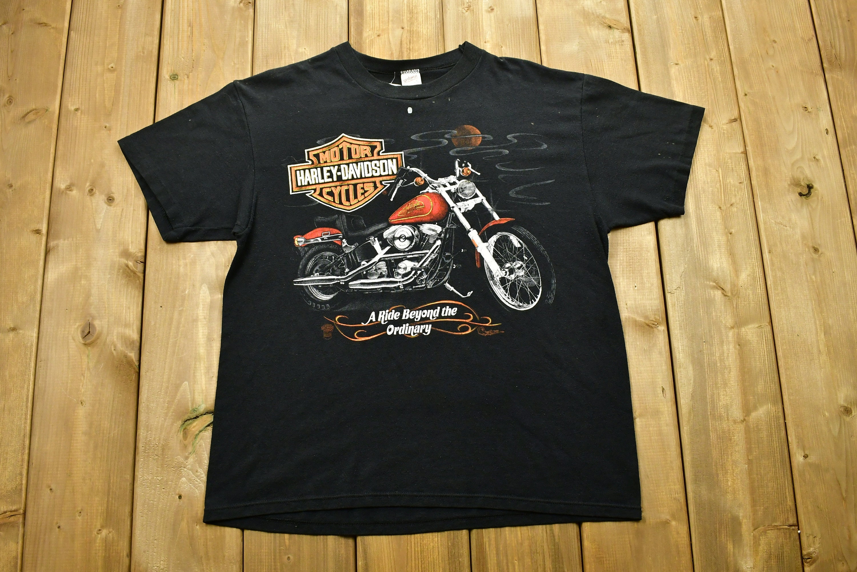 Vintage 1986 Harley Davidson Motorcycles T-shirt / Single