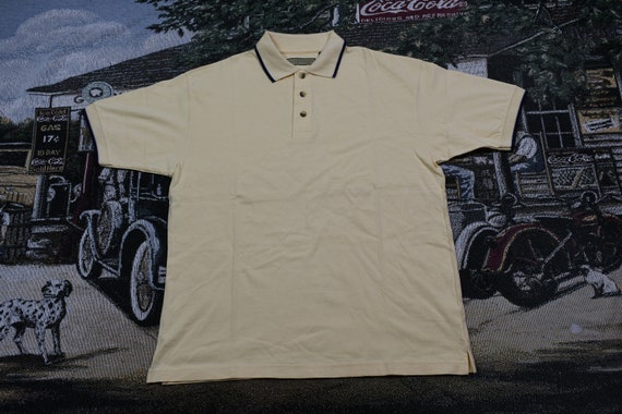 Vintage Polo T-Shirt / Minimalist Blank Graphic /