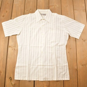 Vintage 90er Jahre Gestreiftes Hemd / Bluse / 1990s Button Up / Vintage Flanell / Basic Bluse / gestreiftes Hemd / All Over Print
